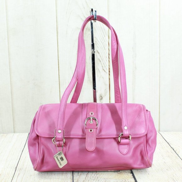 Osgoode Marley Pink Leather Purse Double Handle Shoulder Handbag - Picture 2 of 9